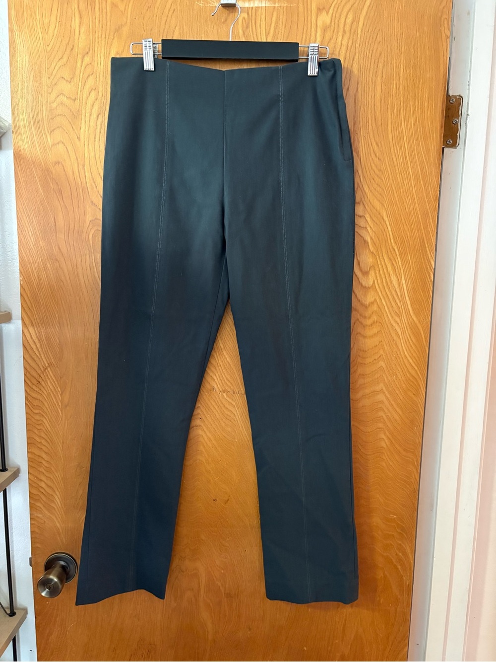 MM Lafleur Women's Black Straight-Leg Dress Pants 12
